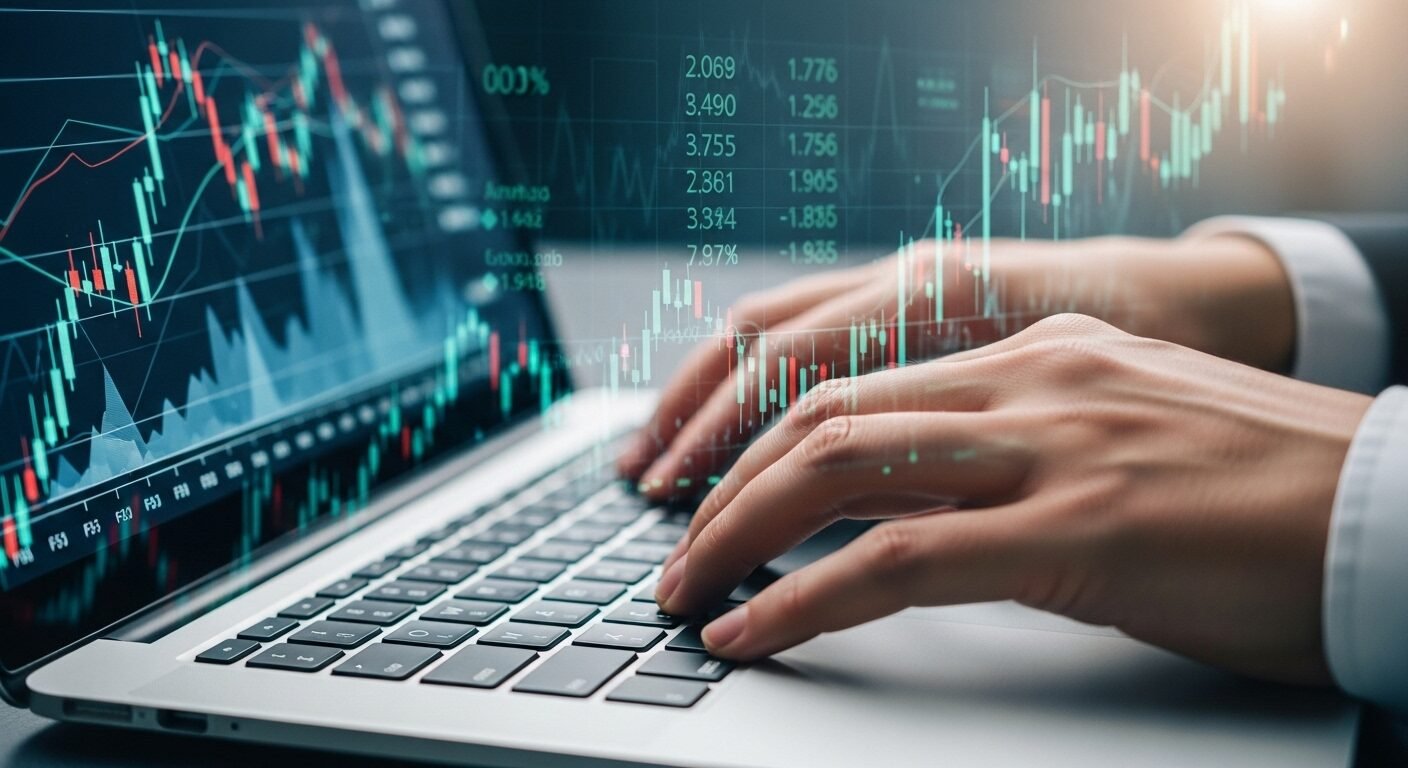 Cận cảnh bàn tay chuyên nghiệp đang gõ phím laptop hiện đại, với biểu đồ tài chính mờ ở hậu cảnh, phản ánh quá trình phân tích dữ liệu liên quan đến các ngành nghề có nhu cầu tuyển dụng cao 2025. Cận cảnh bàn tay chuyên nghiệp đang gõ phím laptop hiện đại, với biểu đồ tài chính mờ ở hậu cảnh, phản ánh quá trình phân tích dữ liệu liên quan đến các ngành nghề có nhu cầu tuyển dụng cao 2025.