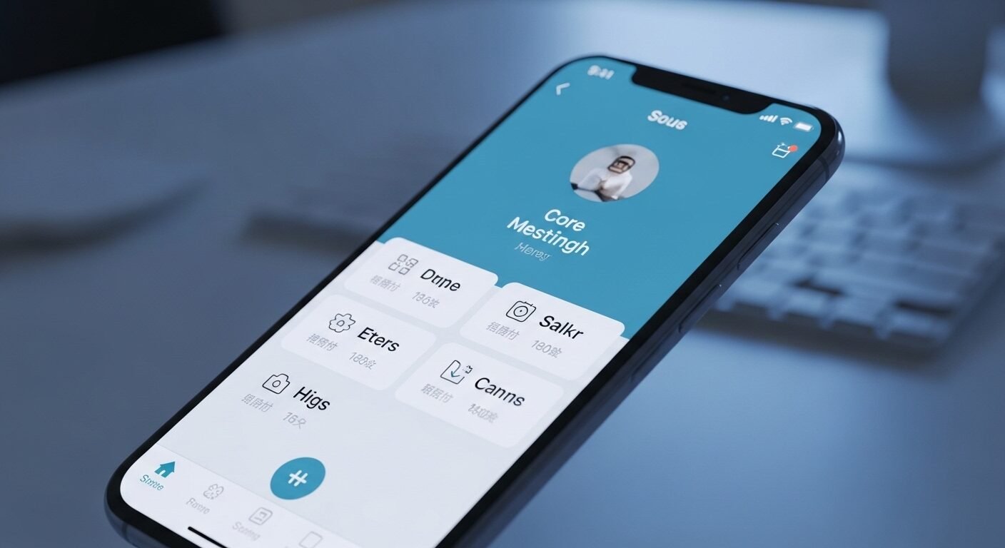 Màn hình smartphone cận cảnh hiển thị giao diện ứng dụng di động sạch sẽ, trực quan với bố cục cân đối. Thiết kế giao diện này là ví dụ điển hình cho nghề thiết kế đồ họa chuyên nghiệp. Màn hình smartphone cận cảnh hiển thị giao diện ứng dụng di động sạch sẽ, trực quan với bố cục cân đối. Thiết kế giao diện này là ví dụ điển hình cho nghề thiết kế đồ họa chuyên nghiệp.