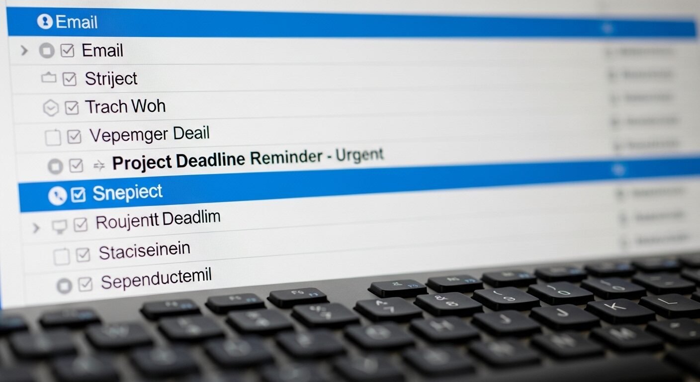 cách đặt tiêu đề CV. Bàn phím mờ ở tiền cảnh.