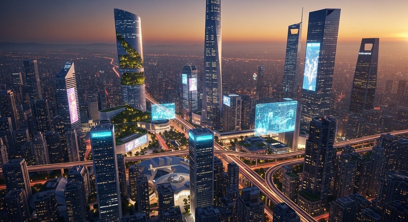 Thành phố thủ đô hiện đại, sầm uất nhìn từ trên cao lúc hoàng hôn, lung linh ánh đèn và công nghệ số. Hình ảnh biểu tượng cho sự phát triển chiến lược, được thúc đẩy bởi các chính sách hỗ trợ đào tạo tiến sĩ Hà Nội và đổi mới. Thành phố thủ đô hiện đại, sầm uất nhìn từ trên cao lúc hoàng hôn, lung linh ánh đèn và công nghệ số. Hình ảnh biểu tượng cho sự phát triển chiến lược, được thúc đẩy bởi các chính sách hỗ trợ đào tạo tiến sĩ Hà Nội và đổi mới.