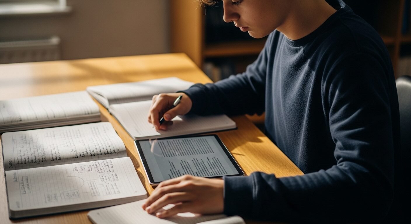 Học sinh cấp 3 ngồi bàn học, tập trung nghiên cứu và suy ngẫm về định hướng nghề nghiệp, chuẩn bị cho một ngày hội hướng nghiệp thành công. Học sinh cấp 3 ngồi bàn học, tập trung nghiên cứu và suy ngẫm về định hướng nghề nghiệp, chuẩn bị cho một ngày hội hướng nghiệp thành công.