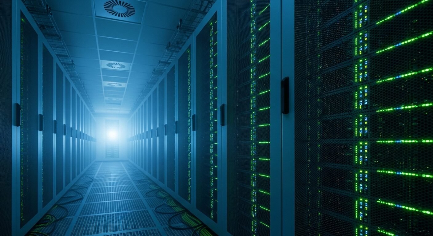 Lựa chọn 1 là tốt nhất vì nó ngắn gọn, mô tả chính xác hình ảnh và tích hợp từ khóa một cách tự nhiên, liên kết trực tiếp trung tâm dữ liệu với lĩnh vực tạo ra các ngành nghề lương cao.