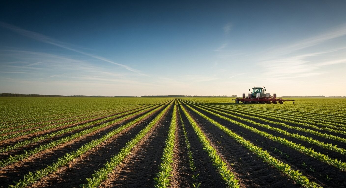 Cánh đồng nông nghiệp được canh tác tỉ mỉ, mênh mông dưới bầu trời xanh, với máy móc hiện đại ở xa. Để khai thác hết tiềm năng này, việc giải quyết mất cân đối cơ cấu ngành nghề đào tạo là rất quan trọng. Cánh đồng nông nghiệp được canh tác tỉ mỉ, mênh mông dưới bầu trời xanh, với máy móc hiện đại ở xa. Để khai thác hết tiềm năng này, việc giải quyết mất cân đối cơ cấu ngành nghề đào tạo là rất quan trọng.