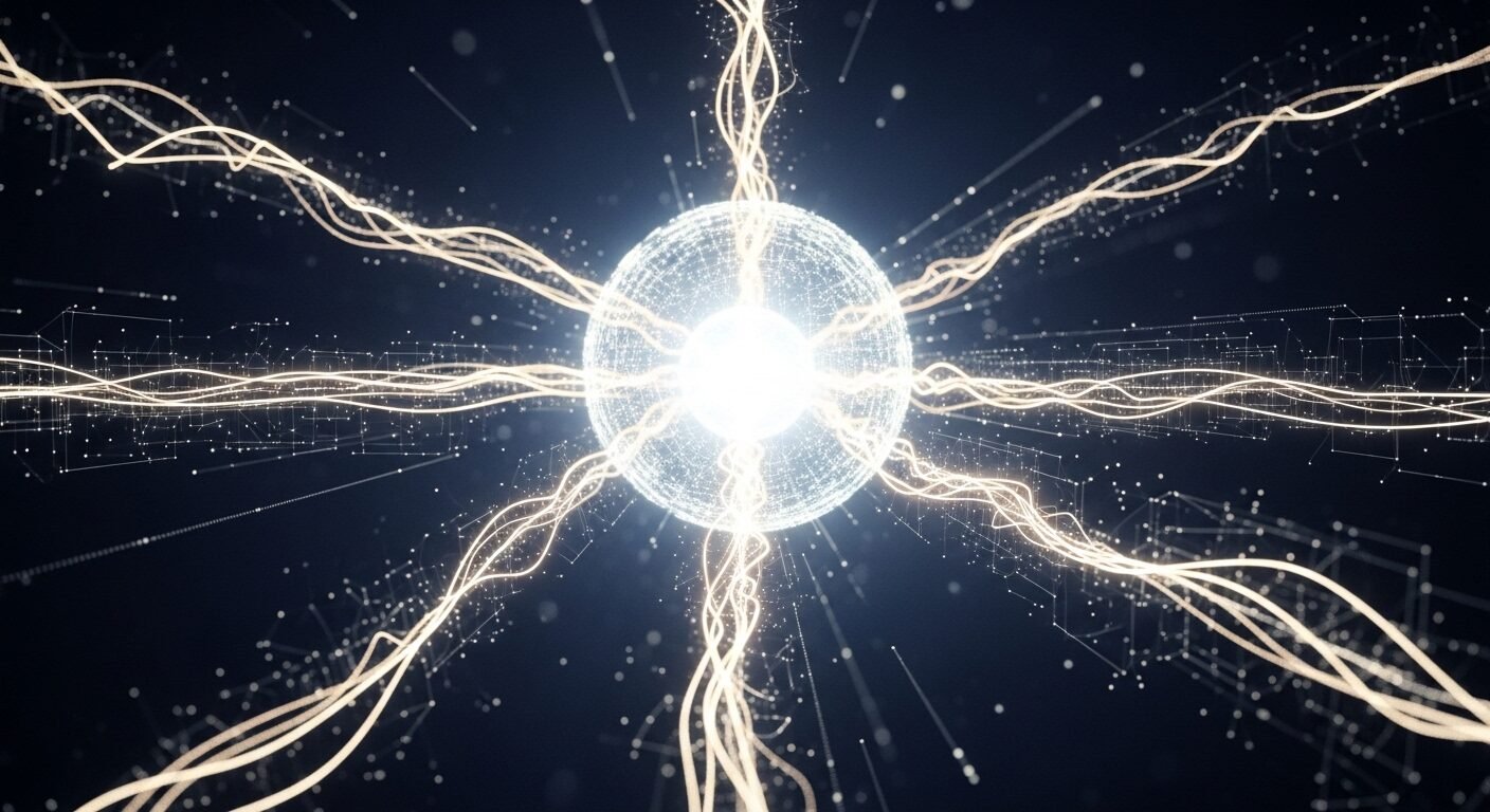 Mạng lưới kỹ thuật số phát sáng, phức tạp với các đường dẫn kết nối có tổ chức, minh họa chiến lược quản lý AI trong công việc hiệu quả. Mạng lưới kỹ thuật số phát sáng, phức tạp với các đường dẫn kết nối có tổ chức, minh họa chiến lược quản lý AI trong công việc hiệu quả.