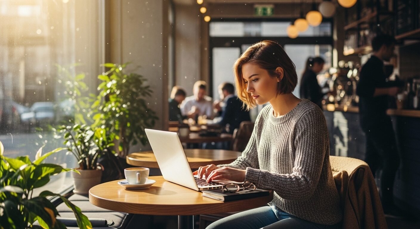 Ba người trẻ chuyên nghiệp Gen Z làm việc cộng tác từ xa trên laptop tại quán cà phê, ban công và văn phòng tại nhà, thể hiện phong cách làm việc linh hoạt. Hình ảnh minh họa rõ ràng Gen Z là gì trong môi trường công việc hiện đại. Ba người trẻ chuyên nghiệp Gen Z làm việc cộng tác từ xa trên laptop tại quán cà phê, ban công và văn phòng tại nhà, thể hiện phong cách làm việc linh hoạt. Hình ảnh minh họa rõ ràng Gen Z là gì trong môi trường công việc hiện đại.