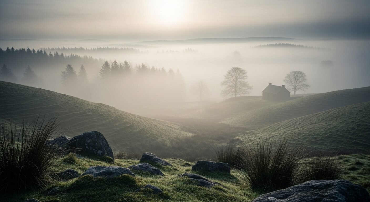 Phong cảnh sương mù huyền ảo, các chi tiết ẩn hiện không rõ ràng, gợi lên sự mơ hồ. Đôi khi đây chính là một red flag trong phỏng vấn cần được chú ý.