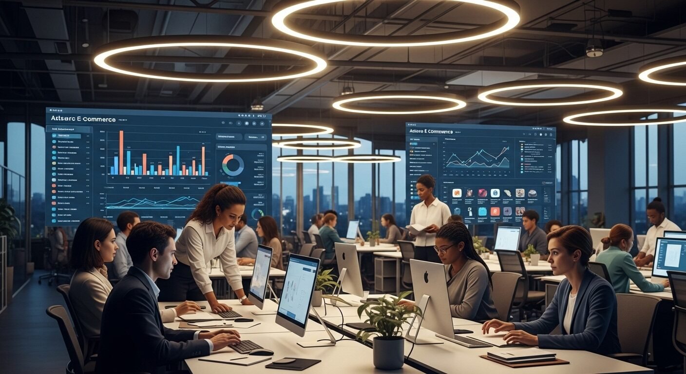 Văn phòng e-commerce hiện đại, năng động với các chuyên gia cộng tác phân tích dữ liệu. Môi trường làm việc lý tưởng cho ứng viên nộp hồ sơ xin việc Tiki.