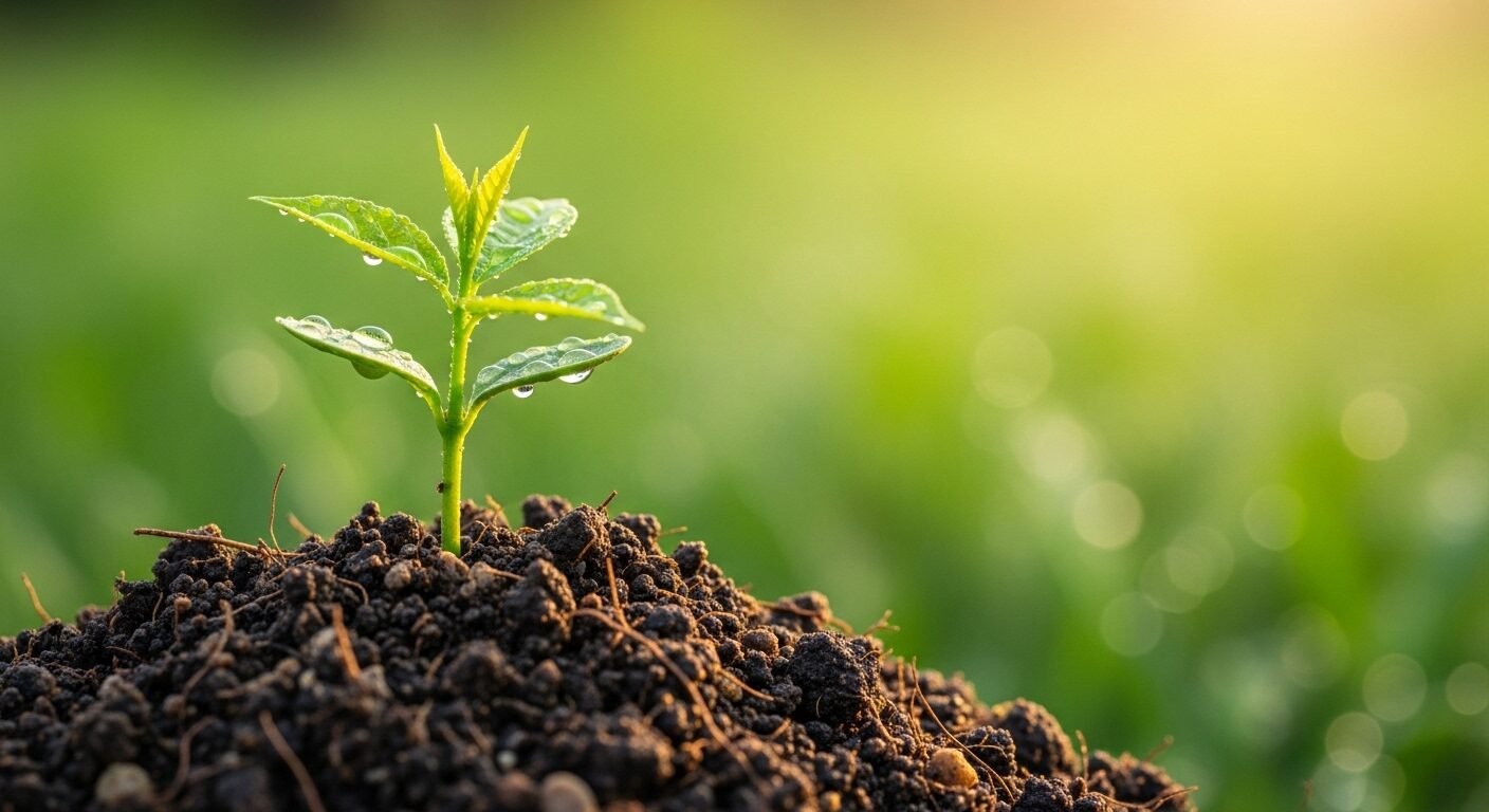 Cây non xanh tươi vươn mình trong nắng sớm, biểu tượng cho tiềm năng và sự phát triển. Tìm hiểu cách trả lời phỏng vấn khi chưa có kinh nghiệm để bứt phá sự nghiệp.