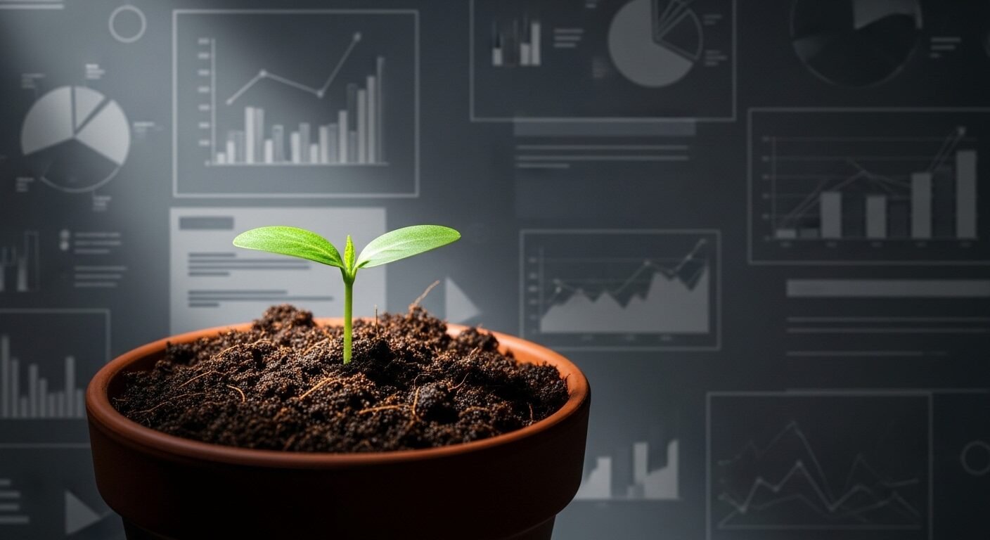 Hạt mầm xanh tươi vươn lên từ đất, phía sau là tài liệu tài chính mờ ảo. Hình ảnh tượng trưng cho tiềm năng và giá trị khởi điểm, gợi ý về cách trả lời mức lương mong muốn khi chưa có kinh nghiệm và định vị bản thân để phát triển trong tương lai. Hạt mầm xanh tươi vươn lên từ đất, phía sau là tài liệu tài chính mờ ảo. Hình ảnh tượng trưng cho tiềm năng và giá trị khởi điểm, gợi ý về cách trả lời mức lương mong muốn khi chưa có kinh nghiệm và định vị bản thân để phát triển trong tương lai.