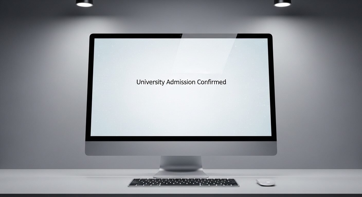 Màn hình máy tính hiển thị thông báo 