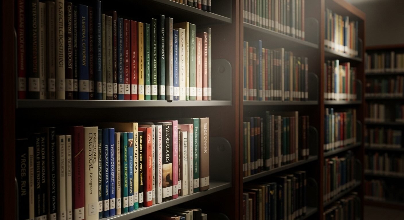 Kệ sách thư viện được tổ chức kỹ lưỡng với sách học thuật về quan hệ quốc tế, lịch sử toàn cầu và từ điển ngôn ngữ, tài liệu thiết yếu cho cán bộ ngoại giao trong không gian trí tuệ, ấm áp. Kệ sách thư viện được tổ chức kỹ lưỡng với sách học thuật về quan hệ quốc tế, lịch sử toàn cầu và từ điển ngôn ngữ, tài liệu thiết yếu cho cán bộ ngoại giao trong không gian trí tuệ, ấm áp.