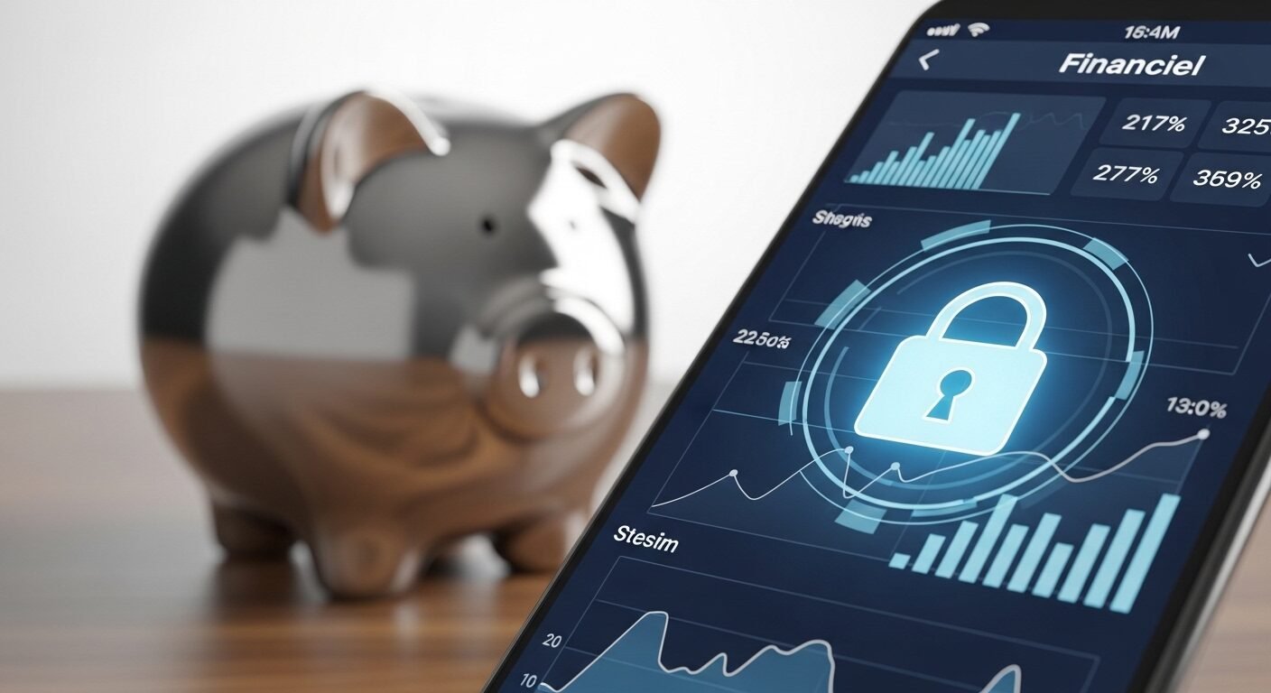 Ổ khóa số trên ứng dụng tài chính an toàn, minh họa tầm quan trọng của việc biết cách phòng tránh lừa đảo tuyển dụng và bảo vệ tài chính cá nhân.