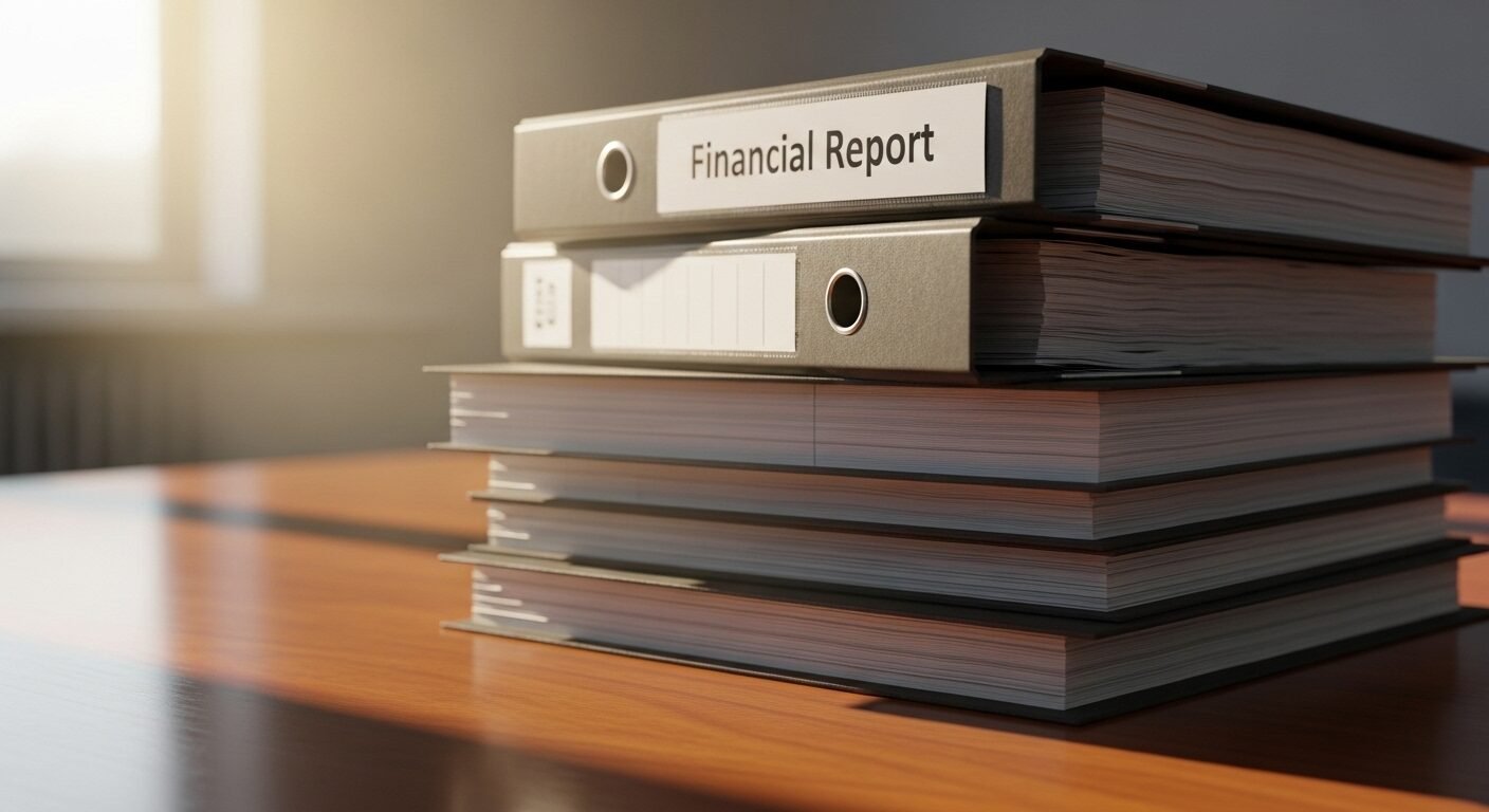 Chồng báo cáo tài chính và tài liệu pháp lý được sắp xếp gọn gàng trên bàn gỗ, minh họa rõ nét các nhiệm vụ trong mô tả công việc kế toán tổng hợp. Chồng báo cáo tài chính và tài liệu pháp lý được sắp xếp gọn gàng trên bàn gỗ, minh họa rõ nét các nhiệm vụ trong mô tả công việc kế toán tổng hợp.