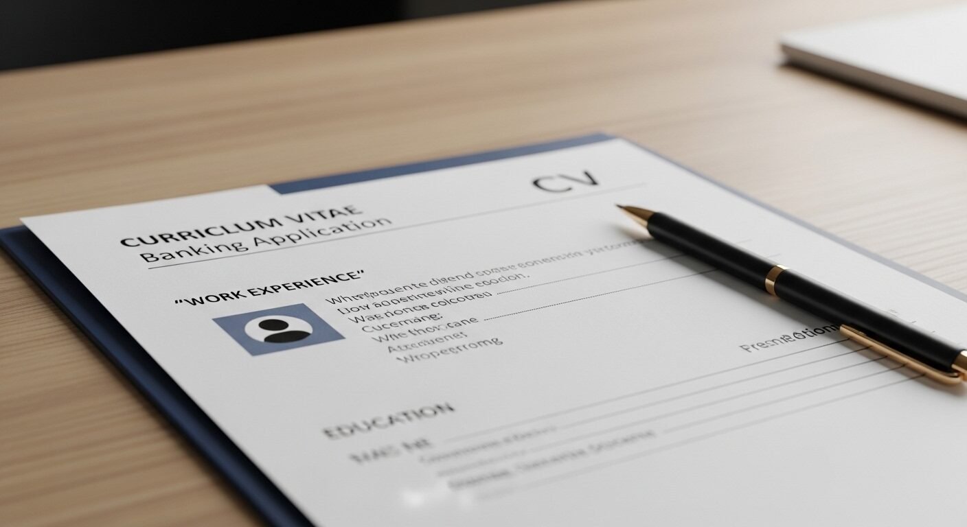 Hồ sơ xin việc ngân hàng hiện đại, chuyên nghiệp với bố cục rõ ràng cho Kinh nghiệm làm việc và Học vấn, kèm ảnh chân dung. Hồ sơ xin việc ngân hàng hiện đại, chuyên nghiệp với bố cục rõ ràng cho Kinh nghiệm làm việc và Học vấn, kèm ảnh chân dung.