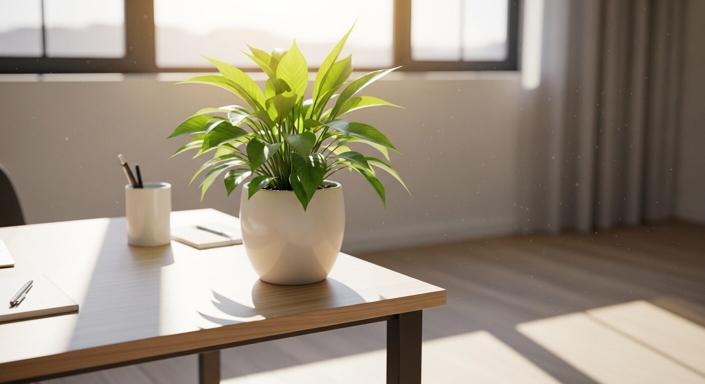 Cây xanh tươi trên bàn làm việc văn phòng sạch sẽ, tạo không gian trong lành giúp tập trung vào cách làm báo cáo thực tập hiệu quả. Cây xanh tươi trên bàn làm việc văn phòng sạch sẽ, tạo không gian trong lành giúp tập trung vào cách làm báo cáo thực tập hiệu quả.