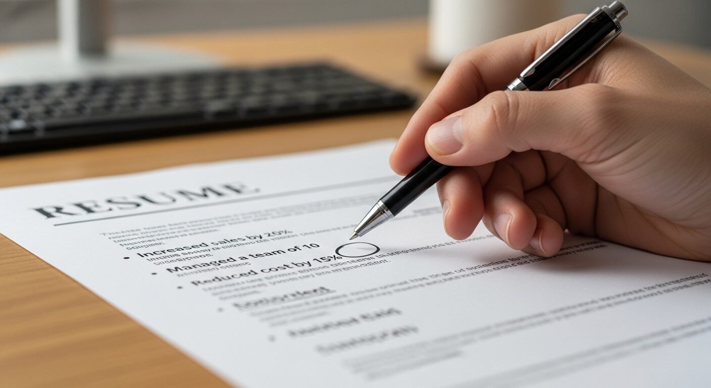 Tay dùng bút tô sáng các điểm mạnh trên sơ yếu lý lịch, chuẩn bị cho cách trả lời phỏng vấn tự tin và hiệu quả. Tay dùng bút tô sáng các điểm mạnh trên sơ yếu lý lịch, chuẩn bị cho cách trả lời phỏng vấn tự tin và hiệu quả.