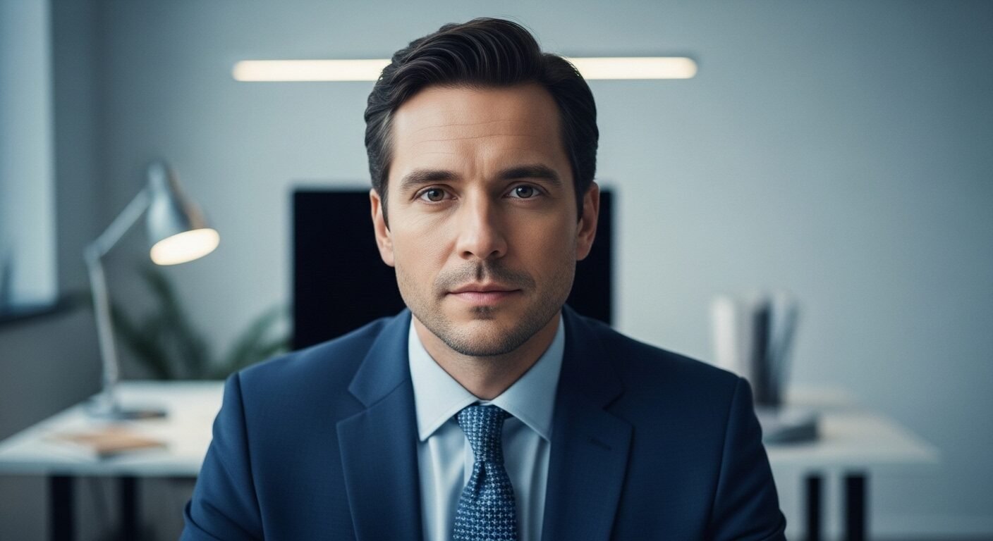 Một cá nhân chuyên nghiệp trong văn phòng hiện đại, với phong thái tự tin và bình tĩnh, thể hiện kỹ năng phỏng vấn xin việc hiệu quả. Một cá nhân chuyên nghiệp trong văn phòng hiện đại, với phong thái tự tin và bình tĩnh, thể hiện kỹ năng phỏng vấn xin việc hiệu quả.