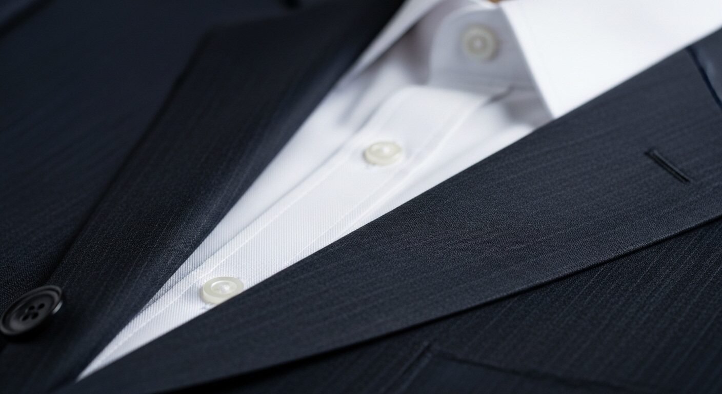 Áo vest đen và sơ mi trắng tinh tươm, trang phục chuyên nghiệp giúp tạo ấn tượng tốt khi giới thiệu bản thân khi phỏng vấn.