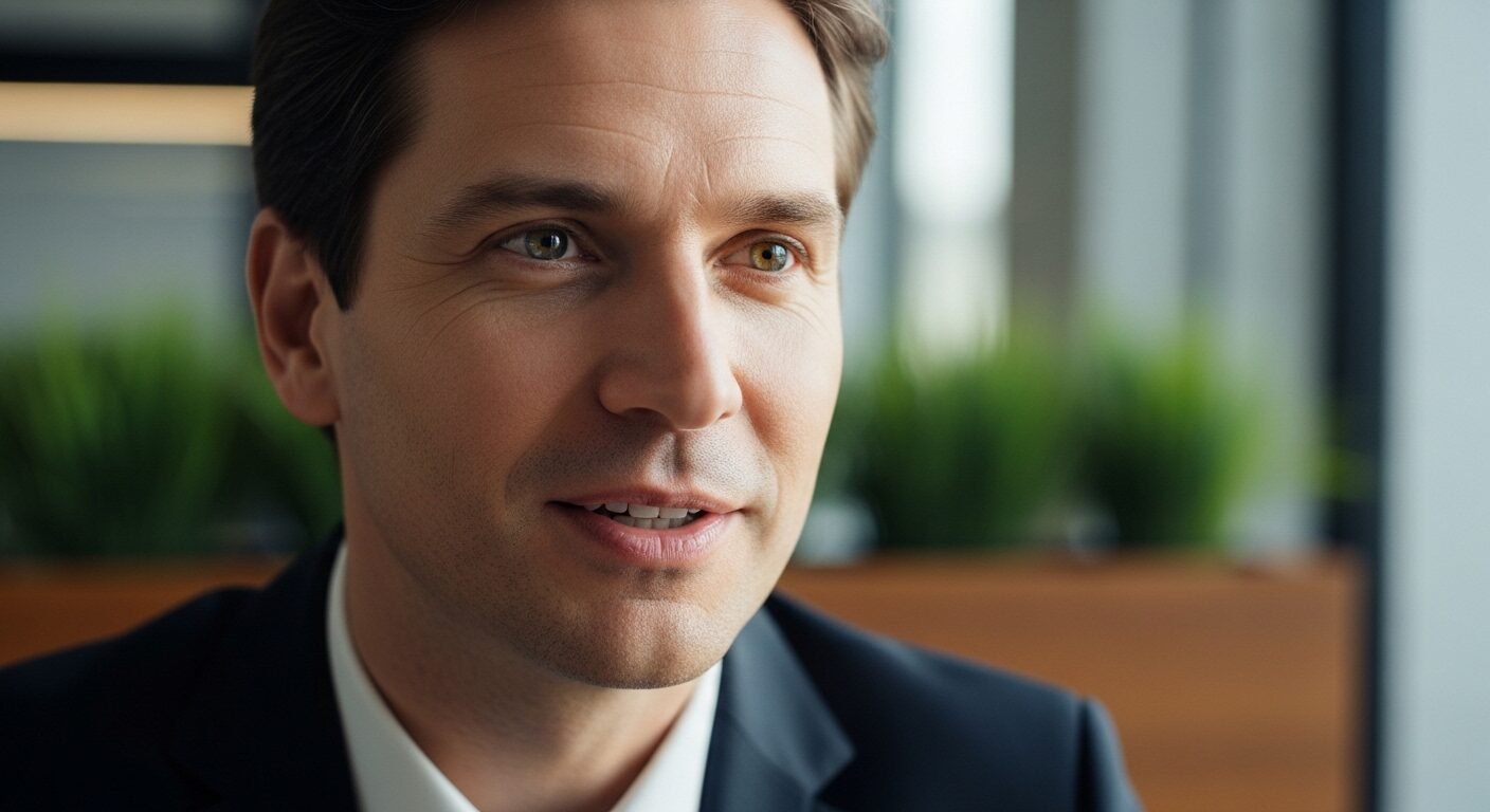 Cận cảnh ứng viên chuyên nghiệp phát biểu rõ ràng, tự tin với nụ cười thân thiện trong buổi phỏng vấn, minh họa sự tự tin cần thiết khi đối mặt với các tình huống tiếng Anh phỏng vấn xin việc làm. Cận cảnh ứng viên chuyên nghiệp phát biểu rõ ràng, tự tin với nụ cười thân thiện trong buổi phỏng vấn, minh họa sự tự tin cần thiết khi đối mặt với các tình huống tiếng Anh phỏng vấn xin việc làm.