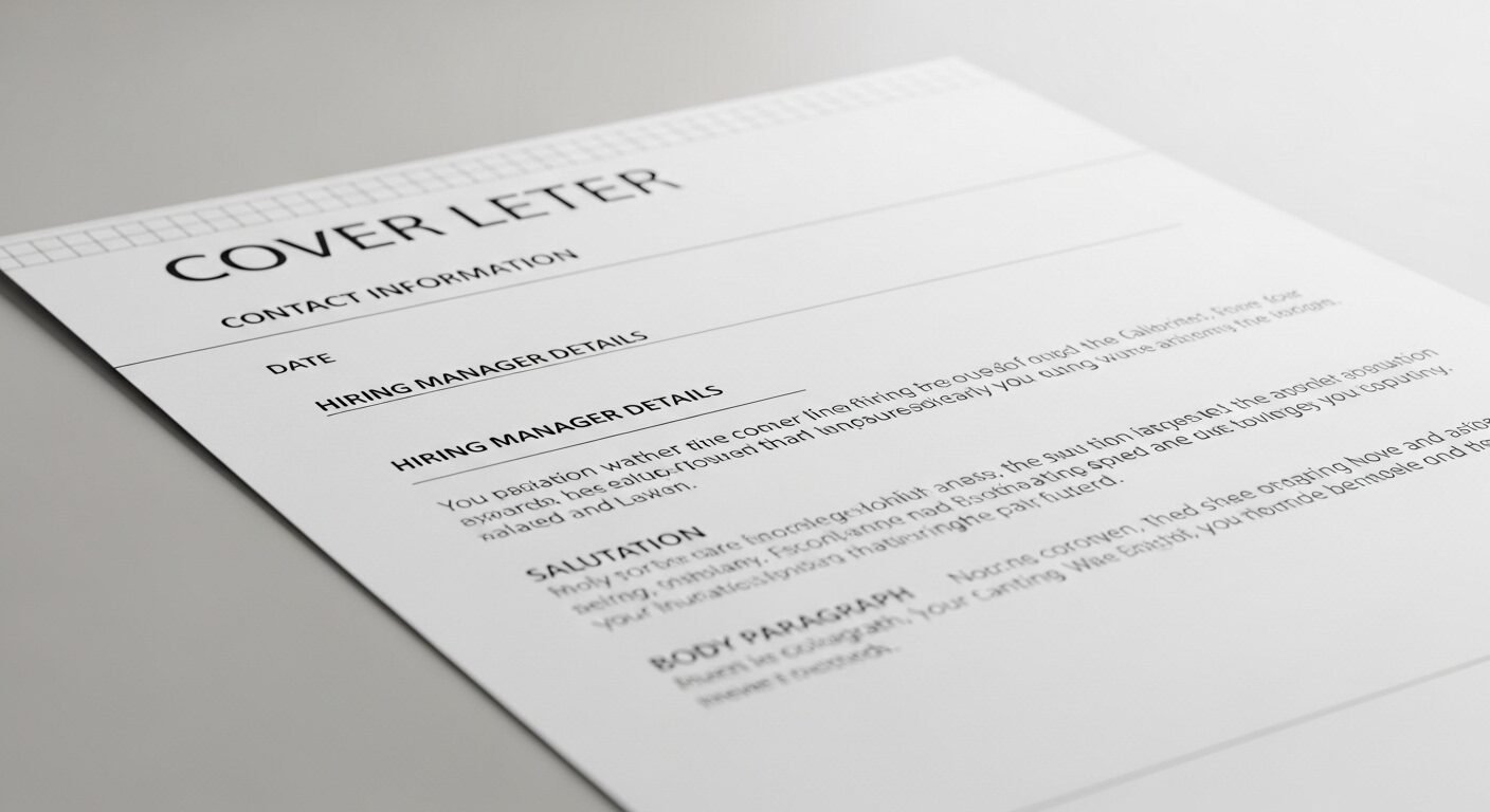 Ảnh cận cảnh Cover Letter được định dạng hoàn hảo, với bố cục rõ ràng và văn bản sắc nét, thể hiện chuẩn mực về cách viết Cover Letter chuyên nghiệp.