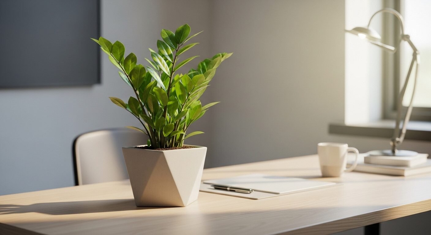 Cây xanh tươi mát trên bàn làm việc tối giản dưới nắng, tạo không gian chuyên nghiệp và tự tin cho buổi giới thiệu bản thân khi phỏng vấn. Cây xanh tươi mát trên bàn làm việc tối giản dưới nắng, tạo không gian chuyên nghiệp và tự tin cho buổi giới thiệu bản thân khi phỏng vấn.