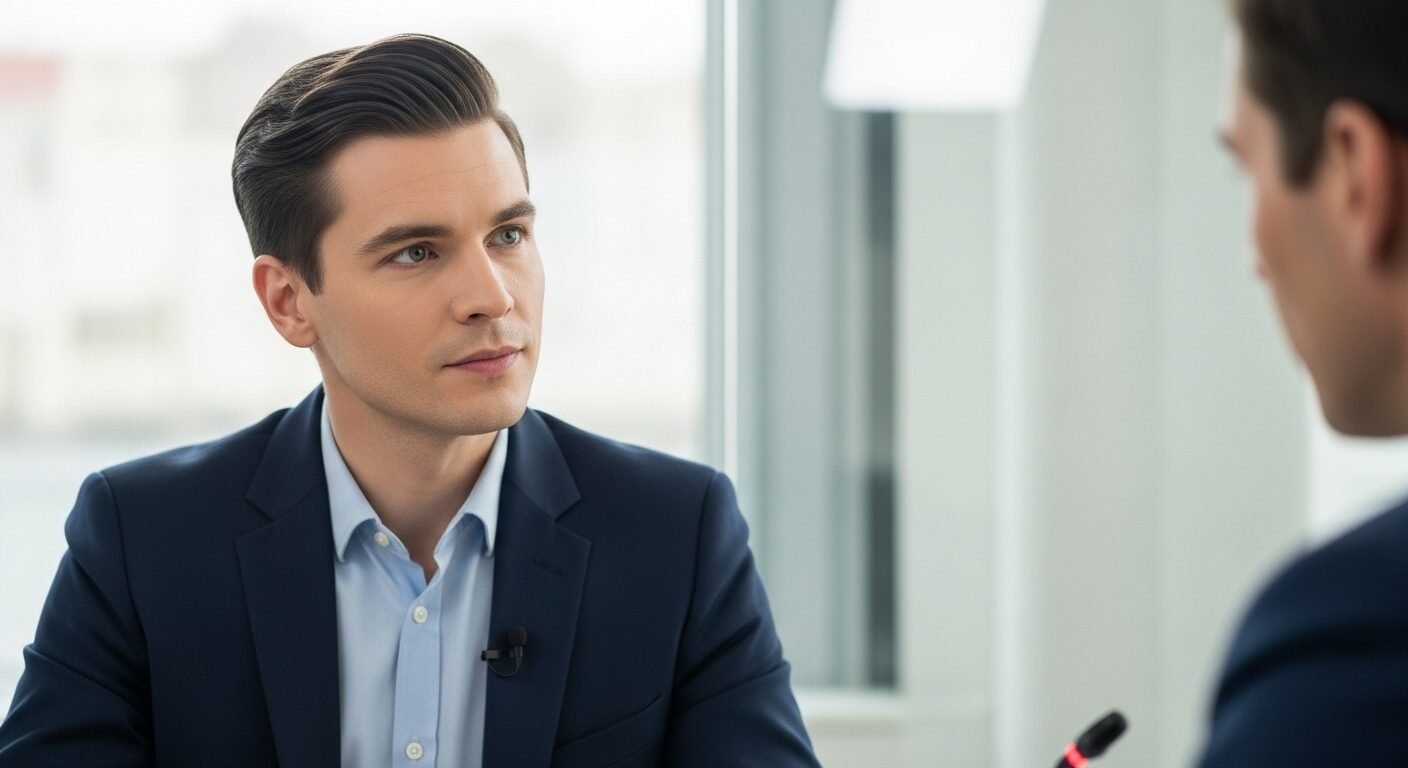 Chuyên gia lắng nghe chăm chú, gật đầu hiểu biết trong buổi phỏng vấn, thể hiện kỹ năng then chốt cho cách trả lời phỏng vấn tiếng Anh hiệu quả. Chuyên gia lắng nghe chăm chú, gật đầu hiểu biết trong buổi phỏng vấn, thể hiện kỹ năng then chốt cho cách trả lời phỏng vấn tiếng Anh hiệu quả.